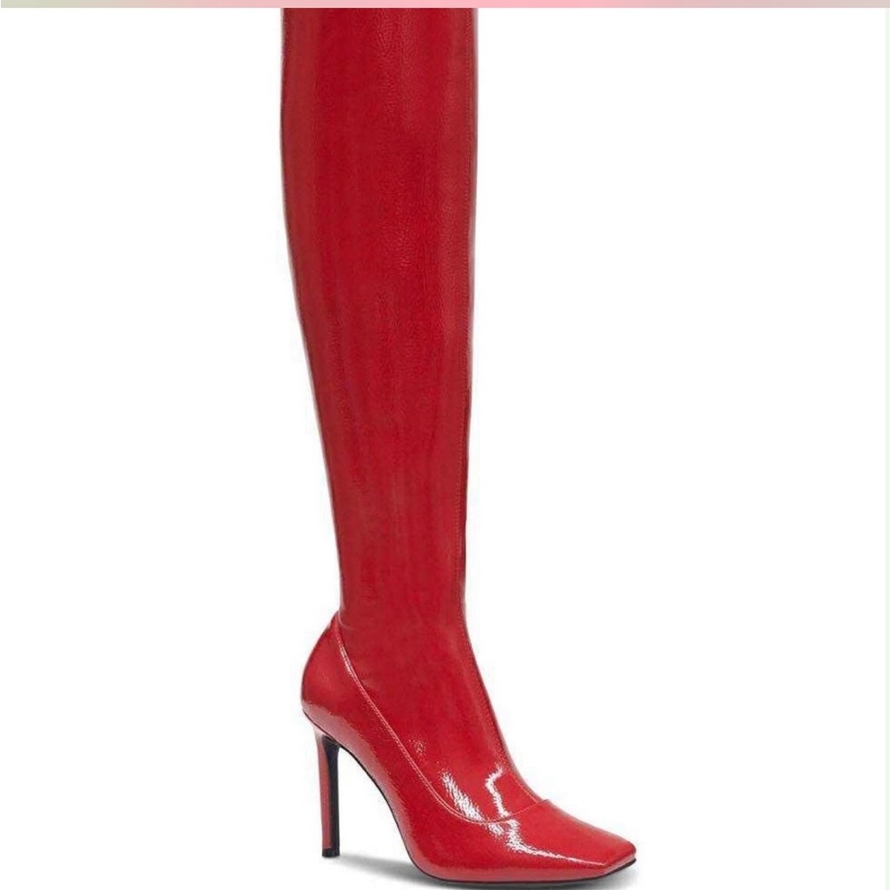 INC International Concepts Red Over the Knee Boots